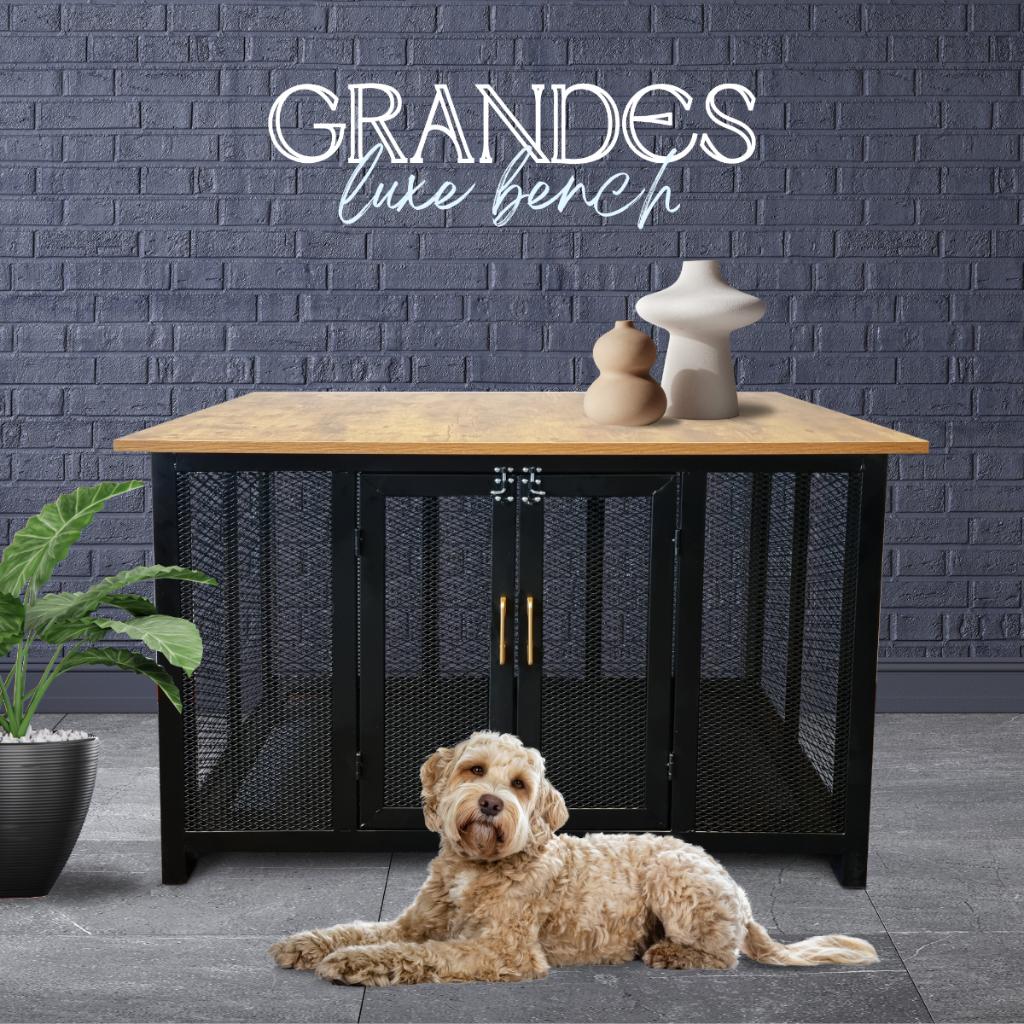 Banc en métal de luxe Grandes pour chien, chiot, 118 cm, Animaux & Accessoires, Enlèvement ou Envoi, Neuf