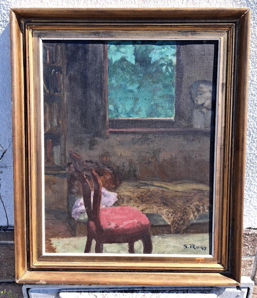 Huile sur toile signe Georges rogy, Antiquités & Art, Art | Peinture | Classique, Enlèvement ou Envoi