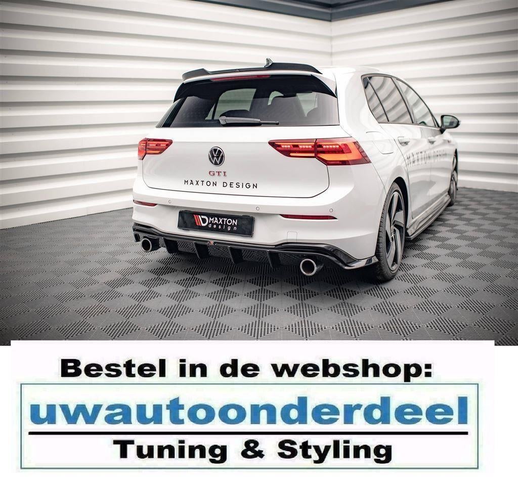 Maxton Valance Diffuser Spoiler Geschikt voor Vw Golf 8 GTI, Auto diversen, Tuning en Styling, Verzenden