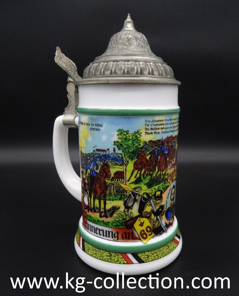 Chope à bière d'un réserviste allemand WW1 (reproduction), Collections, Objets militaires | Général, Enlèvement ou Envoi, Autres