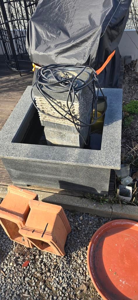 Fontein marmer met led en pomp, Tuin en Terras, Ophalen