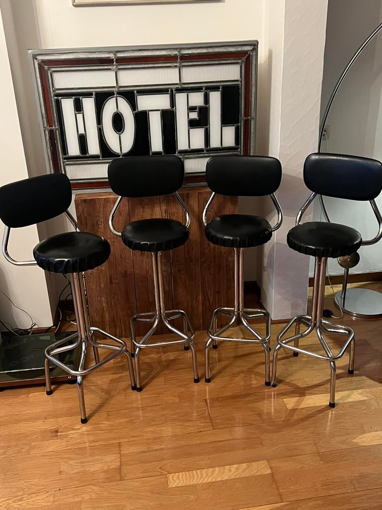 Tabourets de bar vintage fabriqués en Hollande, Enlèvement, Comme neuf