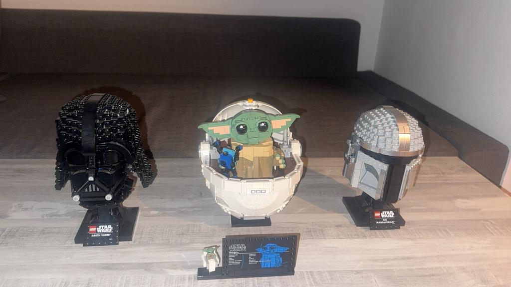 Lego star wars heads & baby yoda, Verzamelen, Star Wars, Ophalen, Zo goed als nieuw