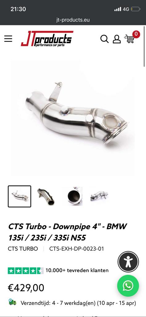 Downpipe n55 motor, Enlèvement