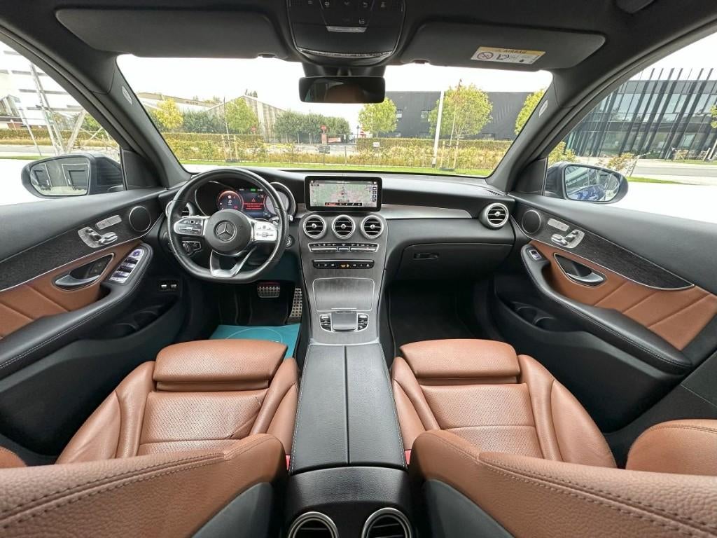 Mercedes GLC 300E 2021 90000km 4MATIC AMG LINE, Auto's, Automaat, Blauw, Leder, 5 zetels