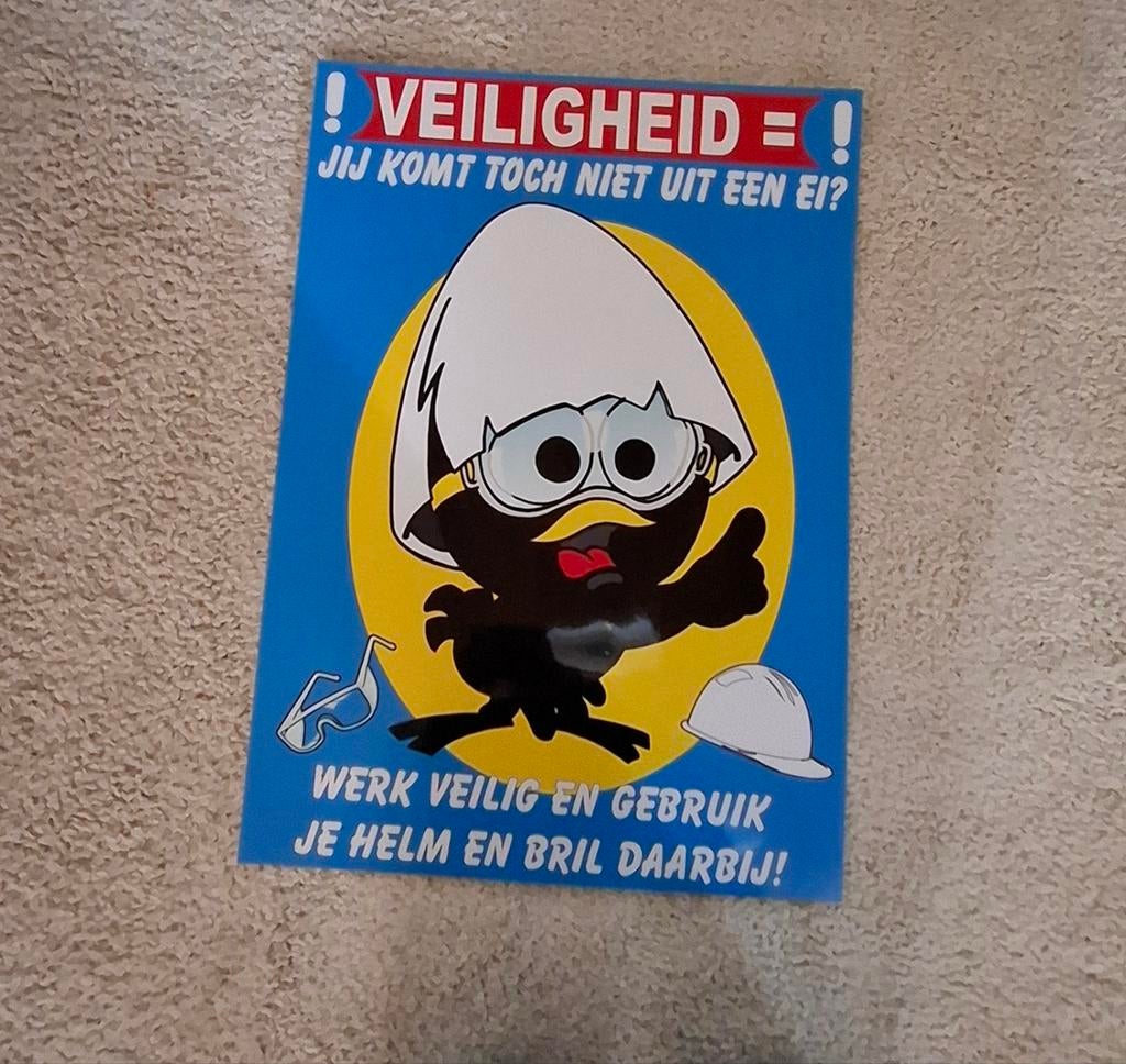 Vintage Veiligheidsposter, Publicité, Rectangulaire vertical, A1 jusqu'à A3, Comme neuf