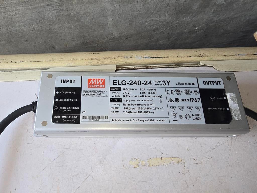 Transformateur LED 240 W 24 V, Enlèvement