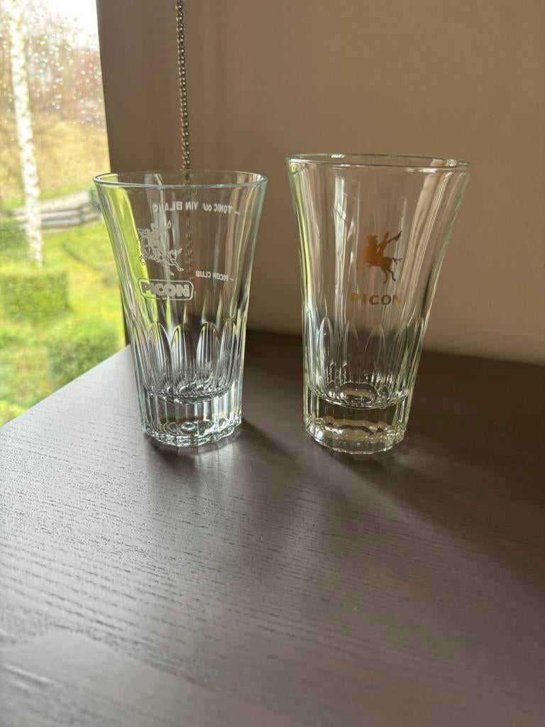 Picon glazen 2 stuks, Ophalen of Verzenden, Zo goed als nieuw