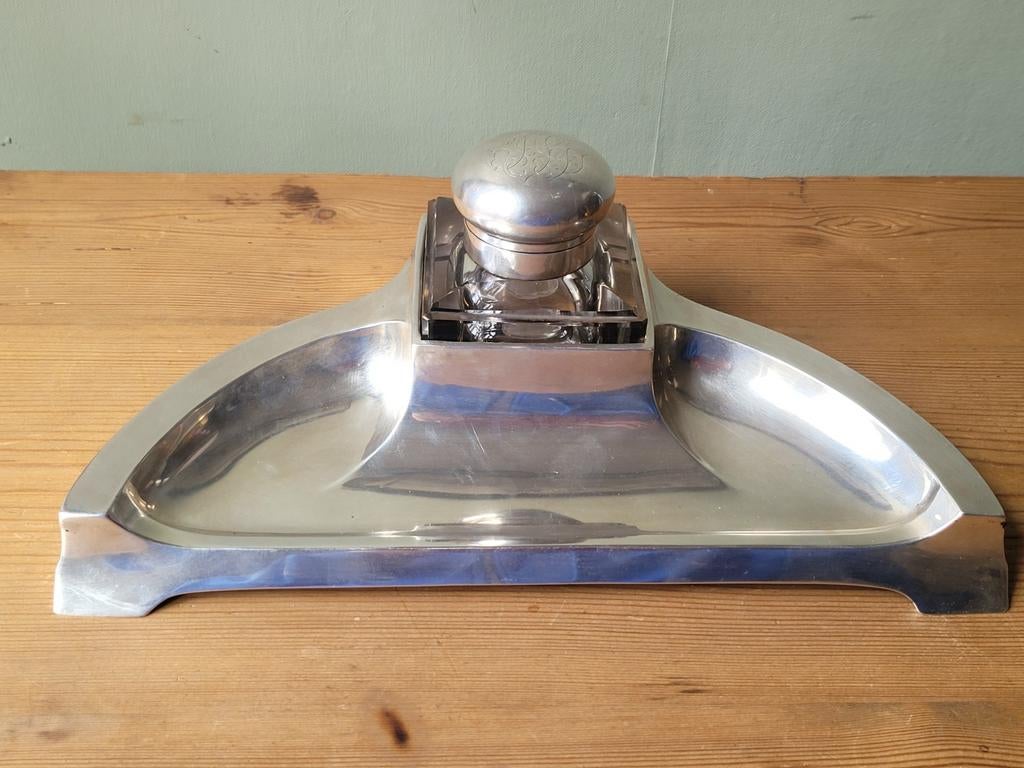 Encrier Art Nouveau en argent, Antiquités & Art, Enlèvement ou Envoi, Argent