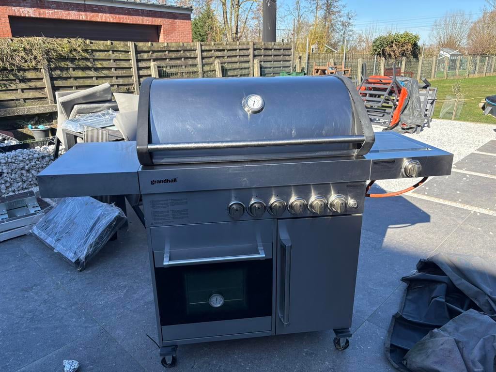 Gas bbq met oven en kookvuur, Tuin en Terras, Gasbarbecues, Ophalen, Gebruikt