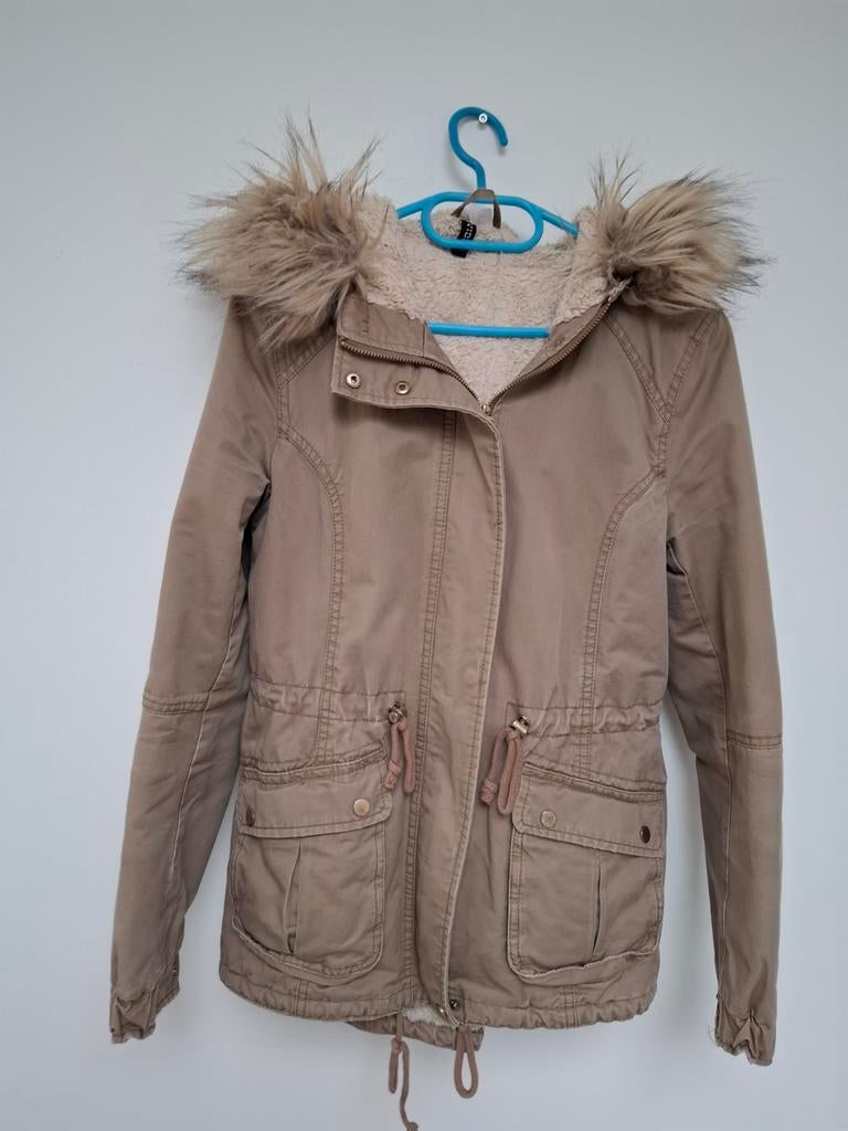Veste d'hiver H&M beige taille 38/M, Enlèvement ou Envoi, Beige, Porté, Taille 38/40 (M)