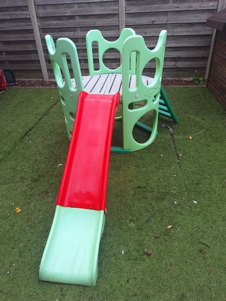 Smoby klimtoren met glijbaan, Kinderen en Baby's, Speelgoed | Buiten | Speeltoestellen, Ophalen, Gebruikt, Glijbaan