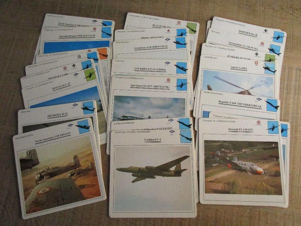 146 verzamelkaarten vliegtuigen & helikopters, 1980 tot heden, Foto, Nieuw, Ophalen of Verzenden