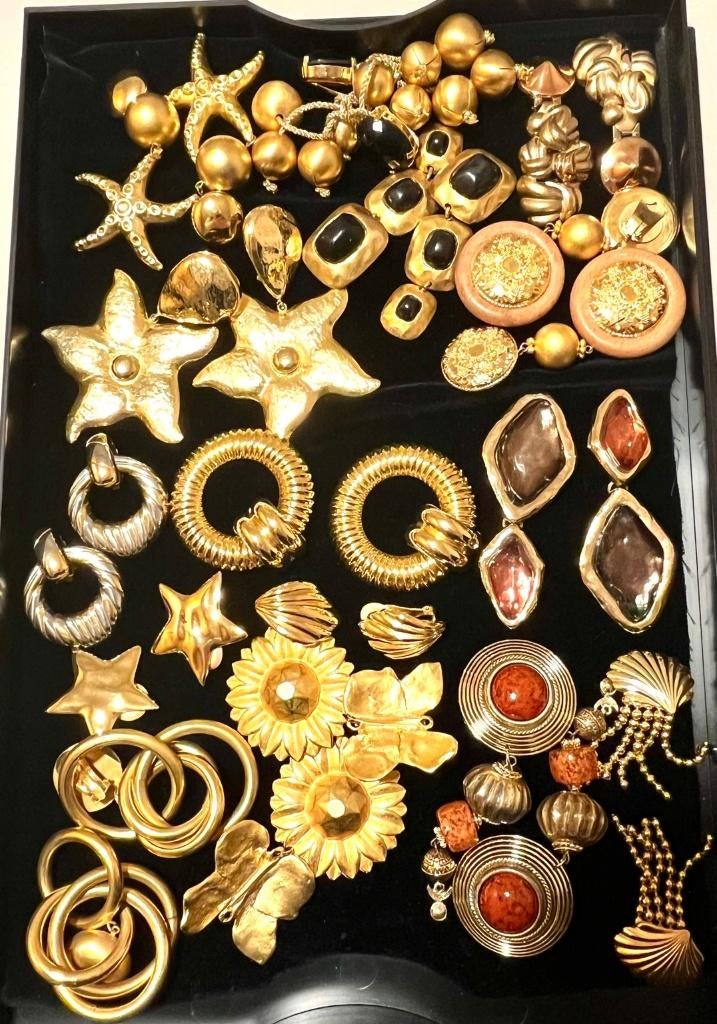 bijoux, Enlèvement, Autres matériaux, Boucles d'oreilles, Doré