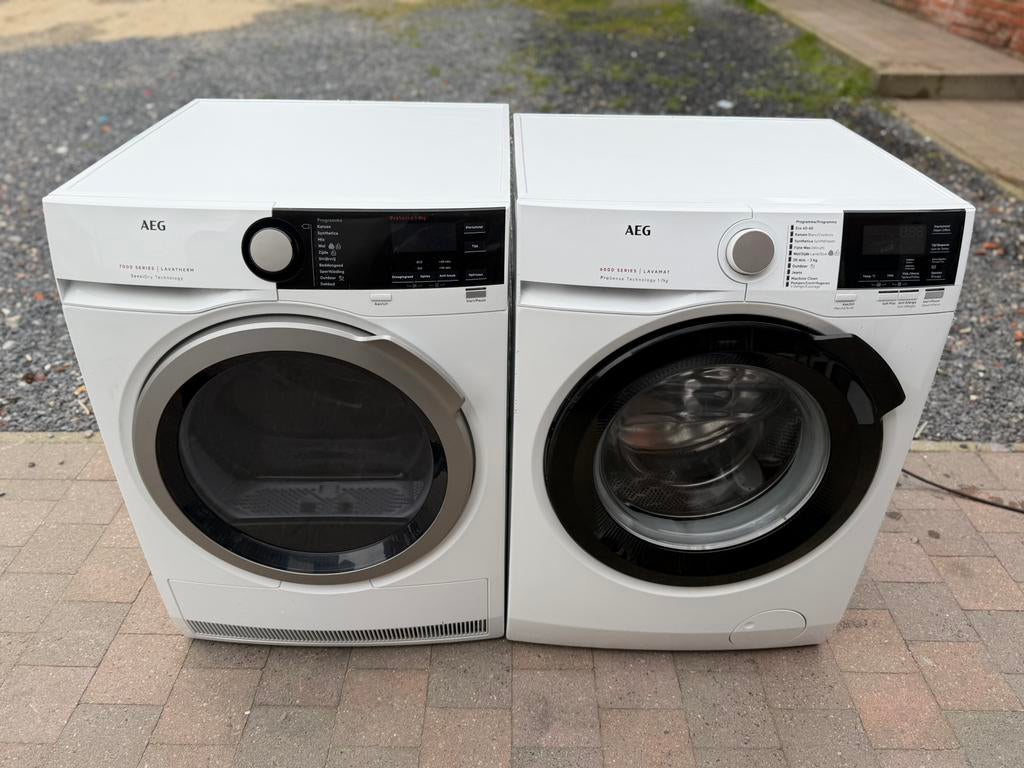 Wasmachine en droogkast Aeg werken perfect beide A+++ 8Kg, Enlèvement, Comme neuf