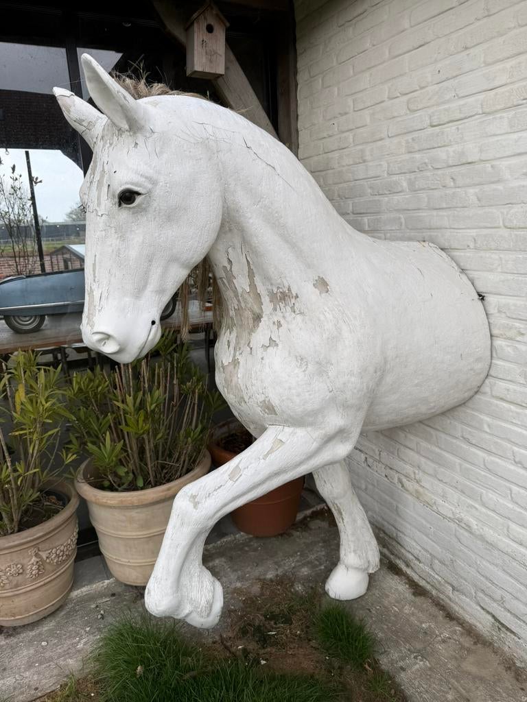 Paard in polyster en hout, Dieren en Toebehoren, Ophalen, C, C, C