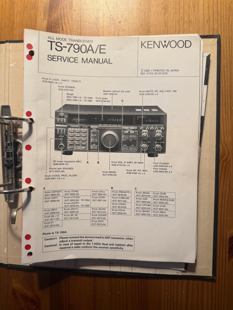 Servicedoc Kenwood TS790 , origineel, Télécoms, Émetteurs & Récepteurs, Utilisé, Émetteur et Récepteur, Enlèvement ou Envoi