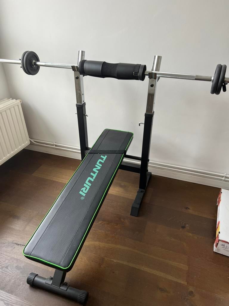 Halterbank met gewichten, Ophalen, Zo goed als nieuw
