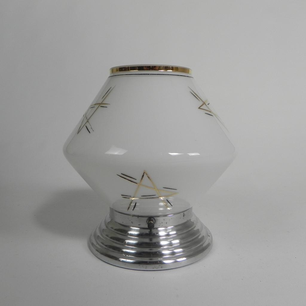 Art Deco plafondlamp met gouden decoraties, jaren 30, Ophalen of Verzenden