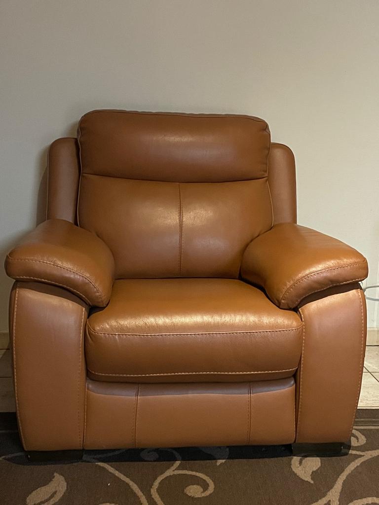 Lederen 1-zit, kleur cognac, nieuwstaat, Maison & Meubles, Canapés | Salons, 75 à 100 cm, Moins de 150 cm, Enlèvement, Cuir