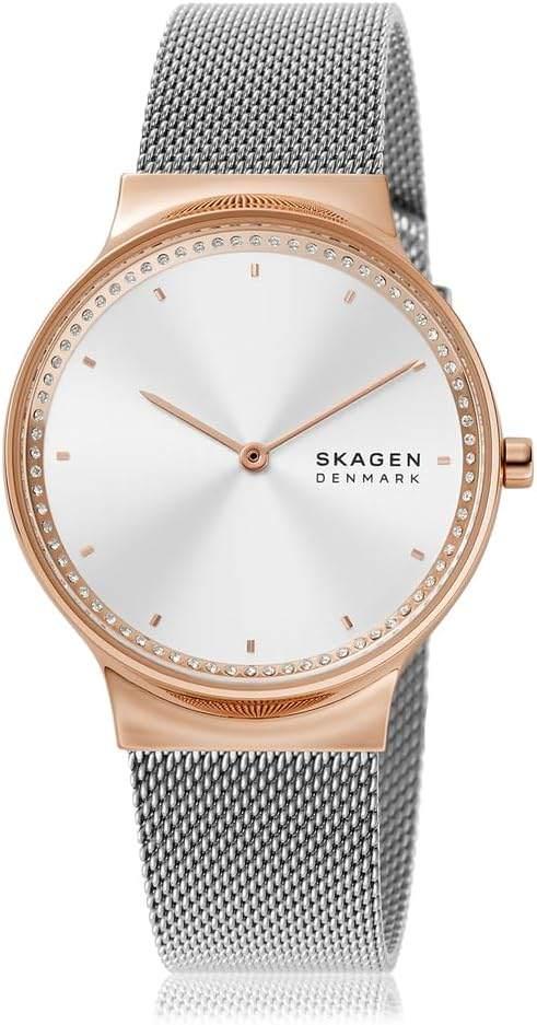 Skagen dameshorloge, Handtassen en Accessoires, Horloges | Dames, Overige merken, Staal, Staal, Polshorloge