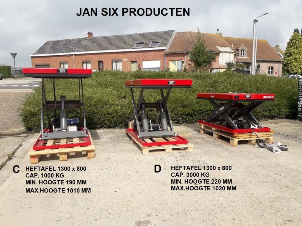 HEFTAFEL ZWARE VERSIE NR 10 C HEFTAFEL 1300X800 cap 1000kg, Ophalen