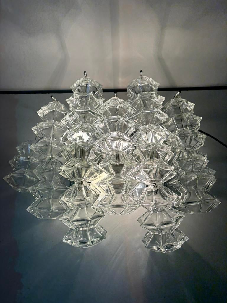 De Iconische J.T. Kalmar "Pagoda" wandlamp Jaren '60, Ophalen, Zo goed als nieuw, Glas