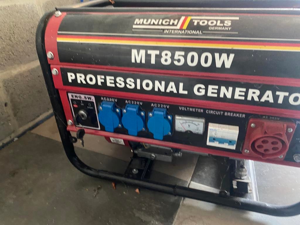 Krachtige Generator – Munich Tools MT8500W (8500W), Enlèvement, Comme neuf