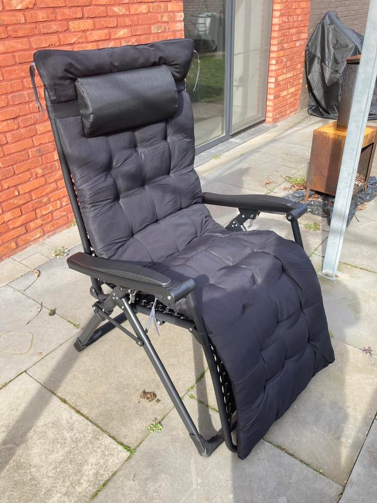 Verstelbare ligstoel/ligzetel meerdere standen, Jardin & Terrasse, Chaises longues, Comme neuf, Enlèvement