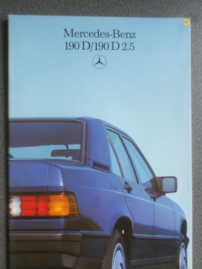 Brochure pour les Mercedes 190D et 2.5 1986, Livres, Autos | Brochures & Magazines, Mercedes, Enlèvement ou Envoi