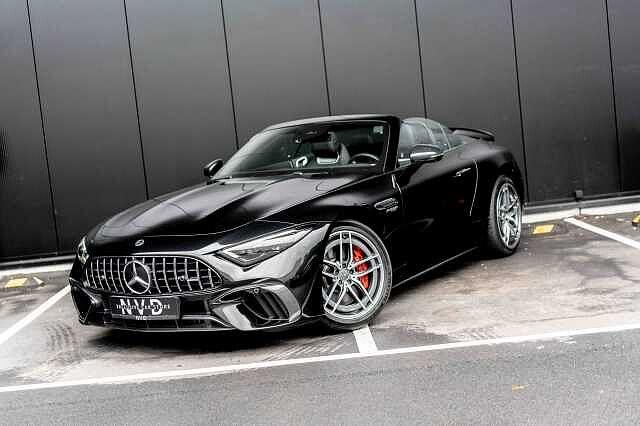 Mercedes-Benz SL 55 AMG V8 | Carbon Pack | Massage | 360° |, Auto's, Mercedes-Benz, Automaat, 4 zetels, Zwart, Cabriolet