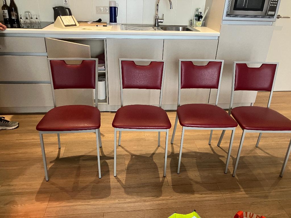 Stoelen, Huis en Inrichting, Stoelen, Ophalen, Zo goed als nieuw, Vier, Metaal