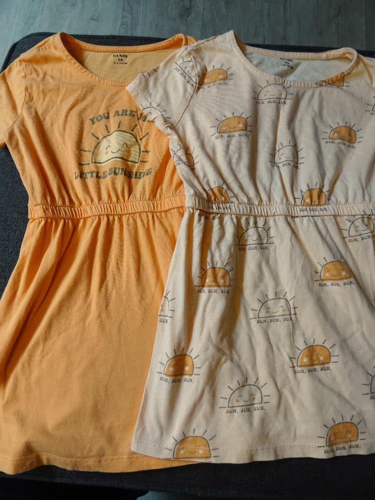 2 zomerjurkjes (kiabi – 6 jaar – Maat 114-119), Kiabi, Meisje, Ophalen of Verzenden, Zo goed als nieuw