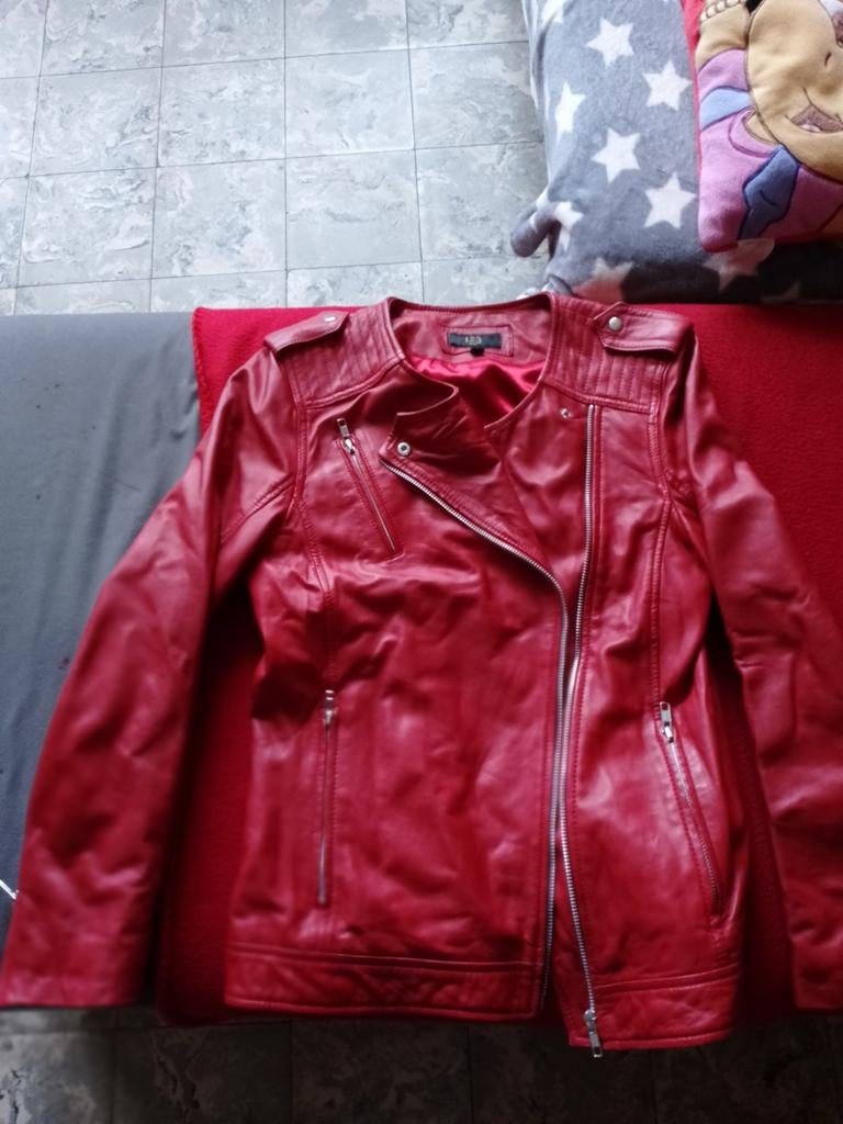 Veste en cuir pour femme marque 1 2 3 Paris perfecto, Enlèvement