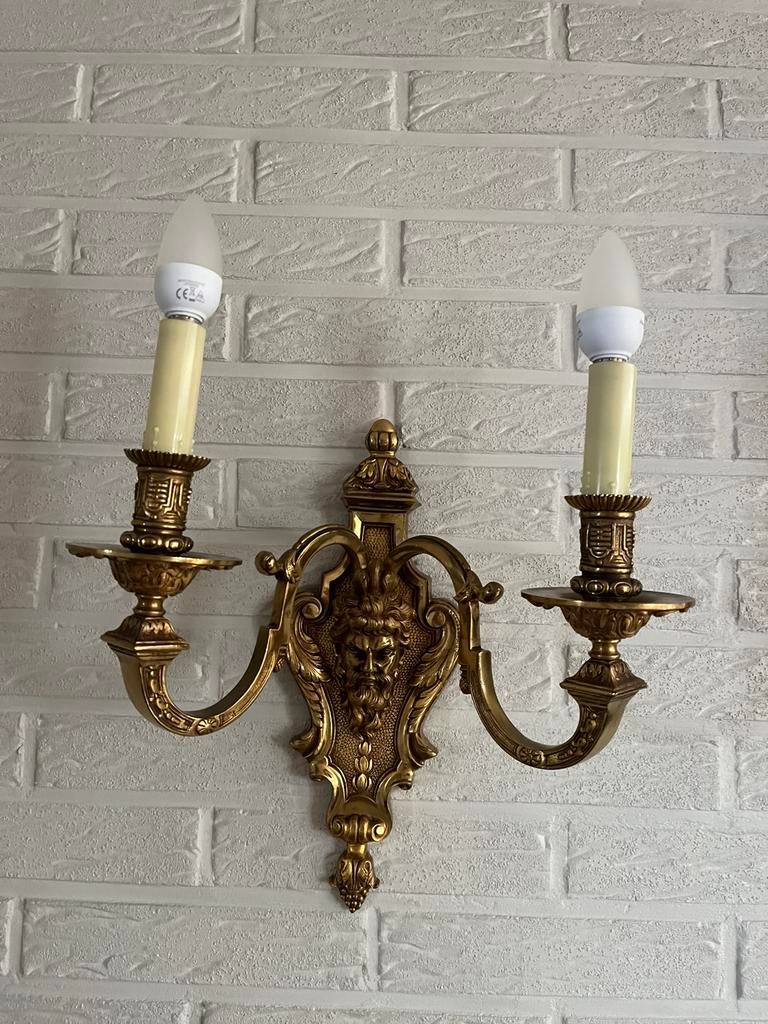 Set van 2 klassieke wandlampen – Louis XV stijl, Ophalen, Gebruikt, Metaal