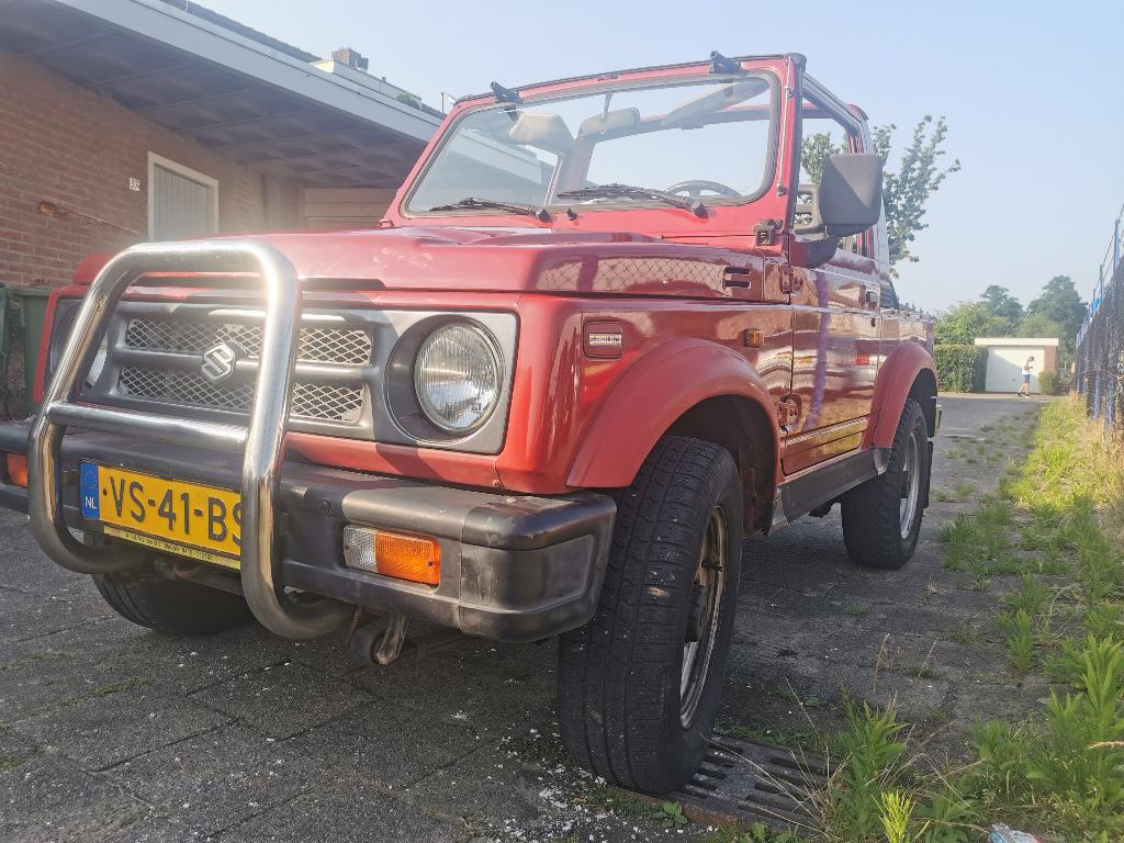 Suzuki Samurai Pepper 1992 | 80.000 km | APK 2027, Autos, Suzuki, Rouge, Achat, 2 places, Boîte manuelle