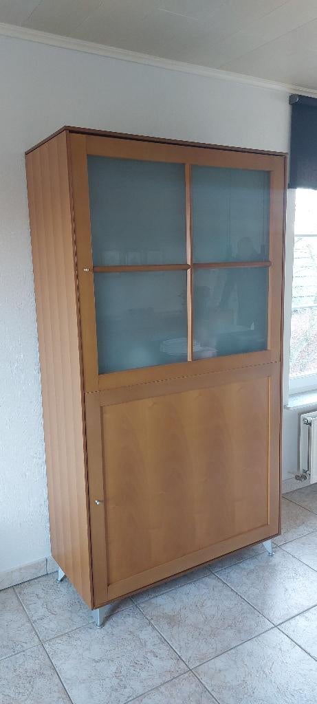Moderne barkast in notenhout te koop, 25 à 50 cm, Verre, Utilisé, 50 à 100 cm