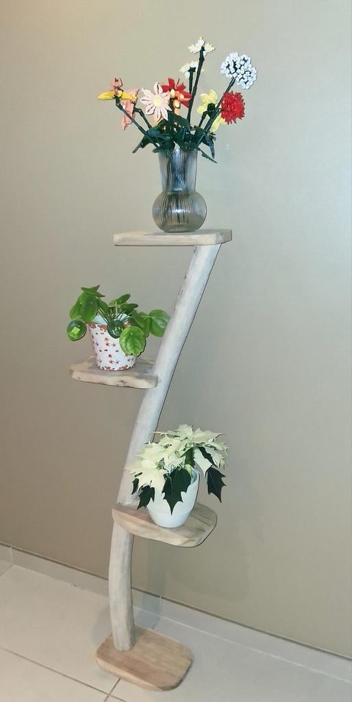 Berkenhouten plantenstaander, Ophalen