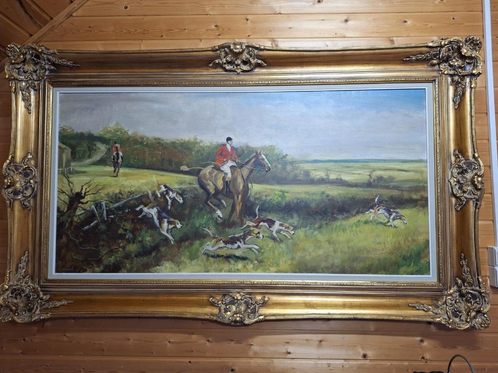 Tableau 1m47 de long et 87  de hauteur avec encadrement, Enlèvement