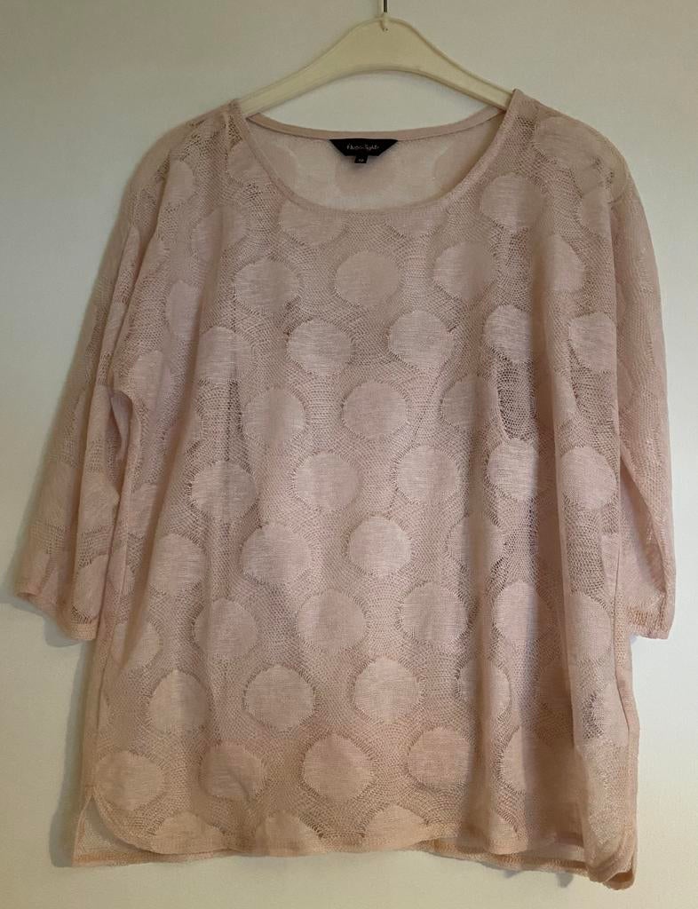 Damesblouse met ingewerkt topje, Maat 38/40 (M), Beige, Nieuw, Ophalen of Verzenden