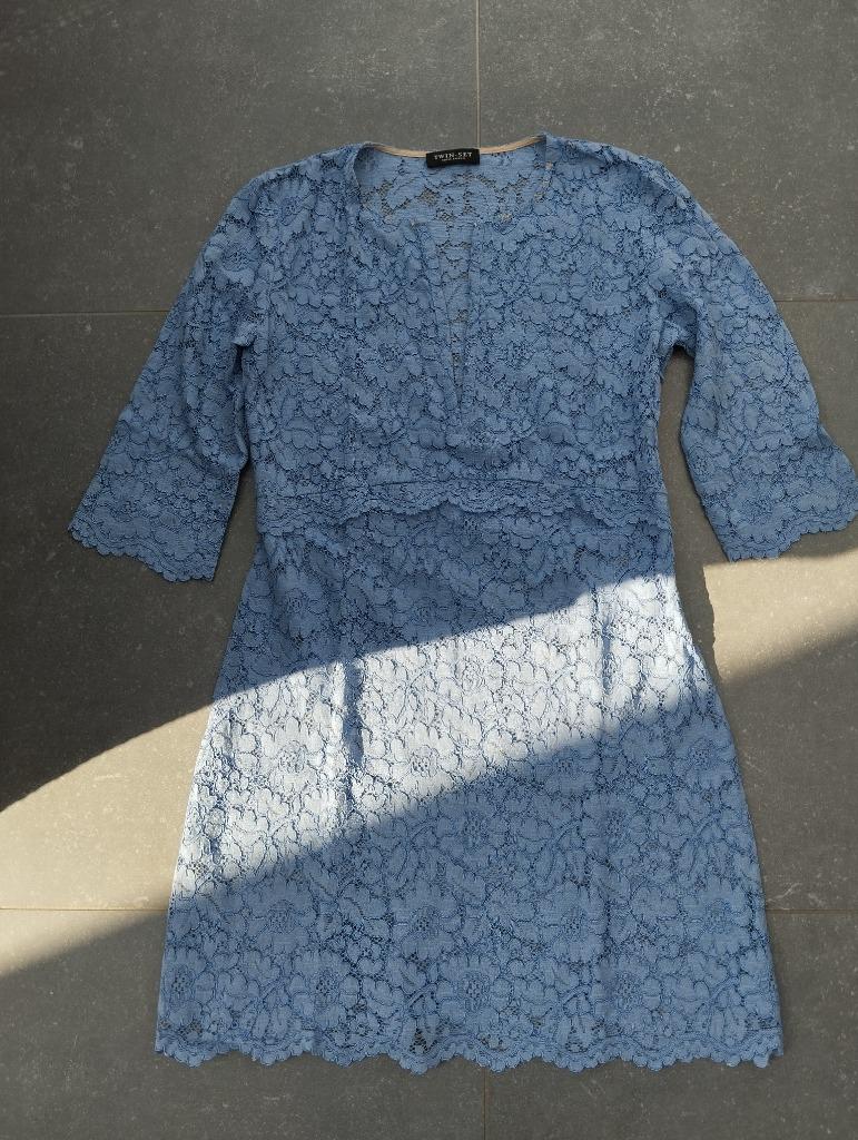 Sporadisch gedragen kleedje.   (Twin-Set by Simona Barbieri), Twin-set by Simona Barbie, Paars, Maat 42/44 (L), Ophalen of Verzenden