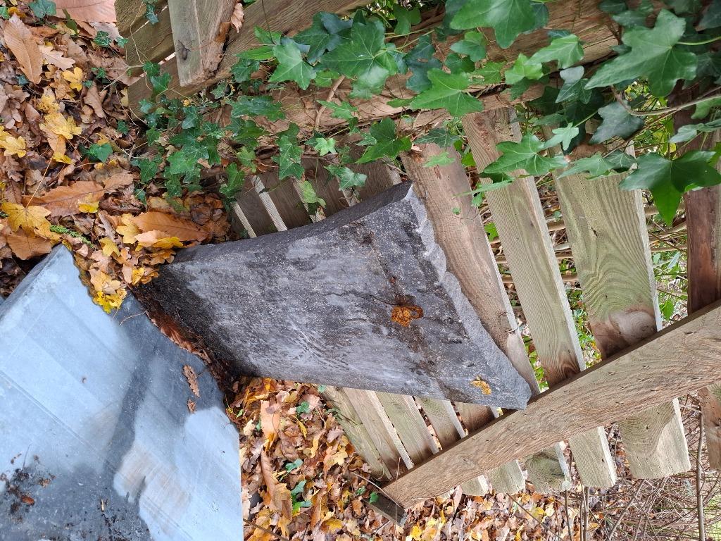 tabletten blauwe steen, Ophalen, Gebruikt, Steen of Klei, Minder dan 5 m²