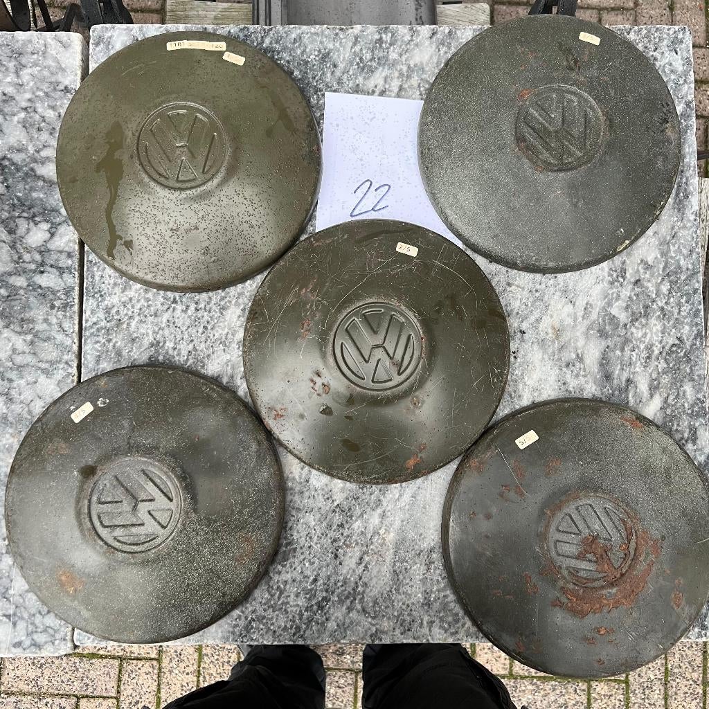 VW T181 wieldoppenset 4x130 KG Kever 1968 en eerder, Enlèvement ou Envoi, Utilisé