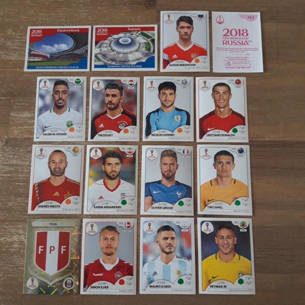 Panini World Cup 2018 150 stickers incl Ronaldo, Ophalen of Verzenden, Nieuw, Meerdere stickers