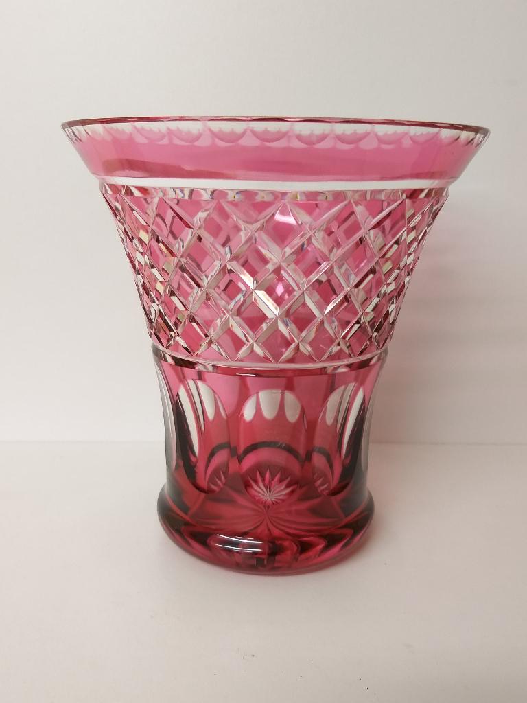 Vase en cristal, Val Saint Lambert, Ophalen of Verzenden