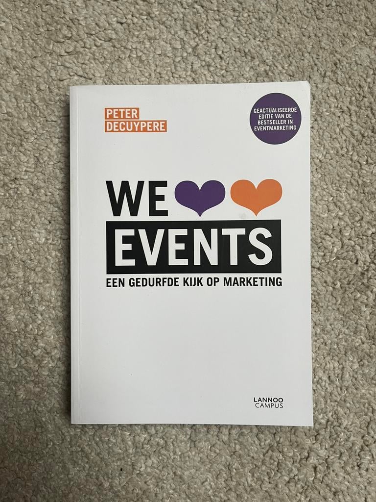 Boek We Love Events door Peter Decuypere, Boeken, Ophalen of Verzenden, Peter Decuypere