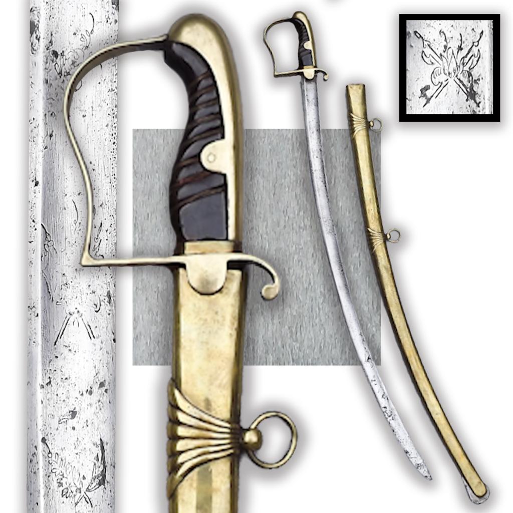 🚨Rare Sabre style 1er EMPIRE à la Blucher gravé XIX ORIGINA, Collections, Envoi, Armée de terre, Épée ou sabre