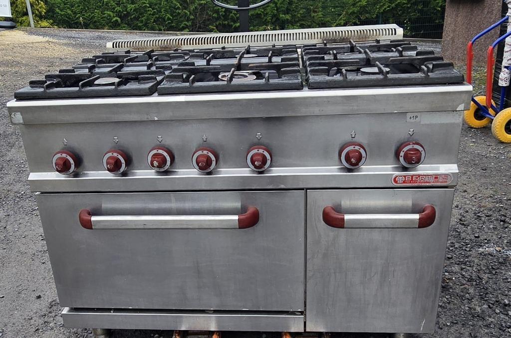 6-PITS GASFORNUIS OP GASOVEN OM AAN TE SCHROEIEN, Elektronische apparatuur, Fornuizen, Gebruikt, Tussenbouw, Gas, Ophalen of Verzenden