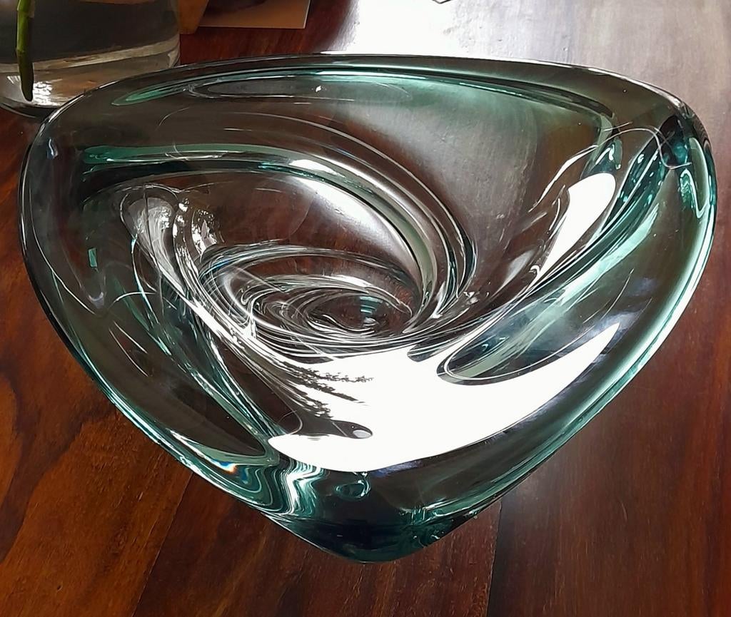 VAL SAINT LAMBERT FRUITSCHAAL maker René Delvenne '60, Antiek en Kunst, Antiek | Glaswerk en Kristal, Ophalen of Verzenden