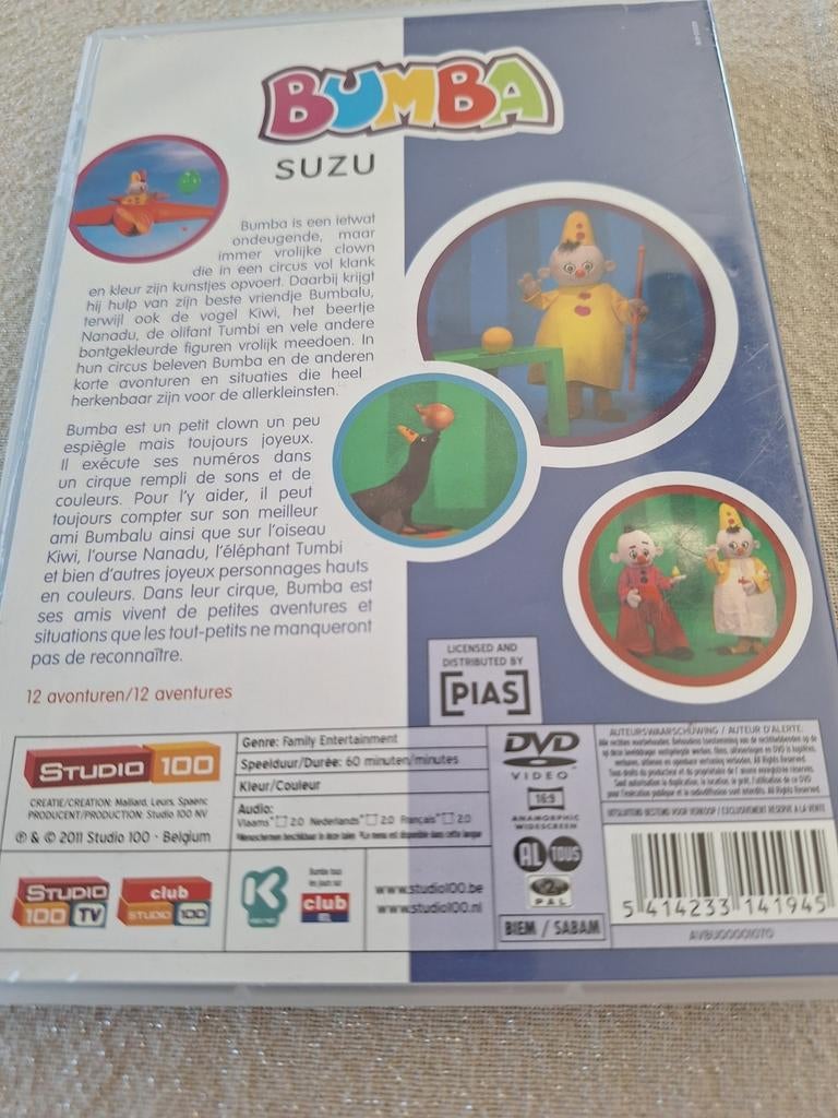 Dvd Bumba en suzu, Ophalen of Verzenden, Zo goed als nieuw, Media